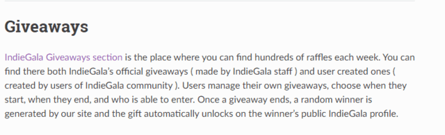 Indiegala.com Giveaways - description